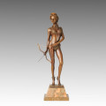Nackte Statue Römische Weibliche Bronze Skulptur, Milo TPE-250